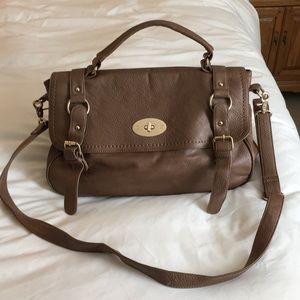Brown satchel bag